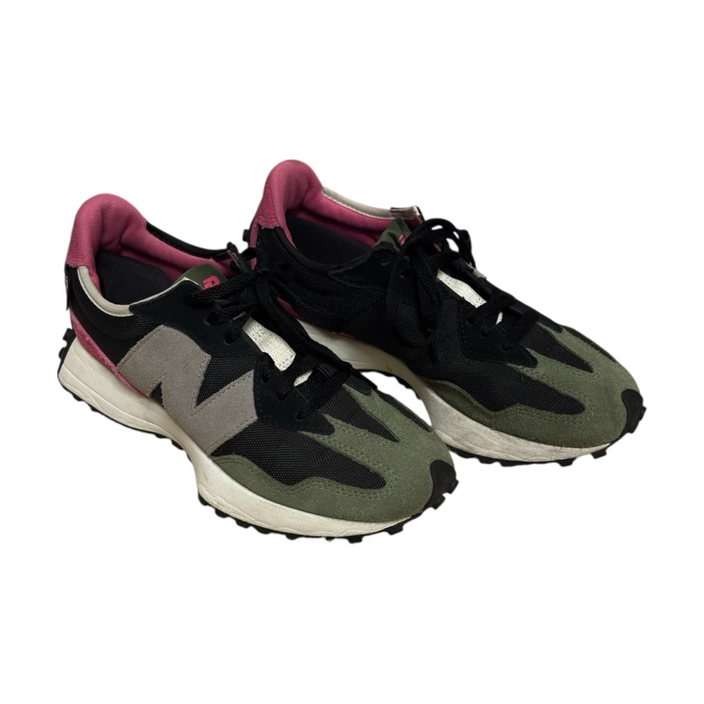 New Balance Olive Black Pink Women's Athletic Sneakers